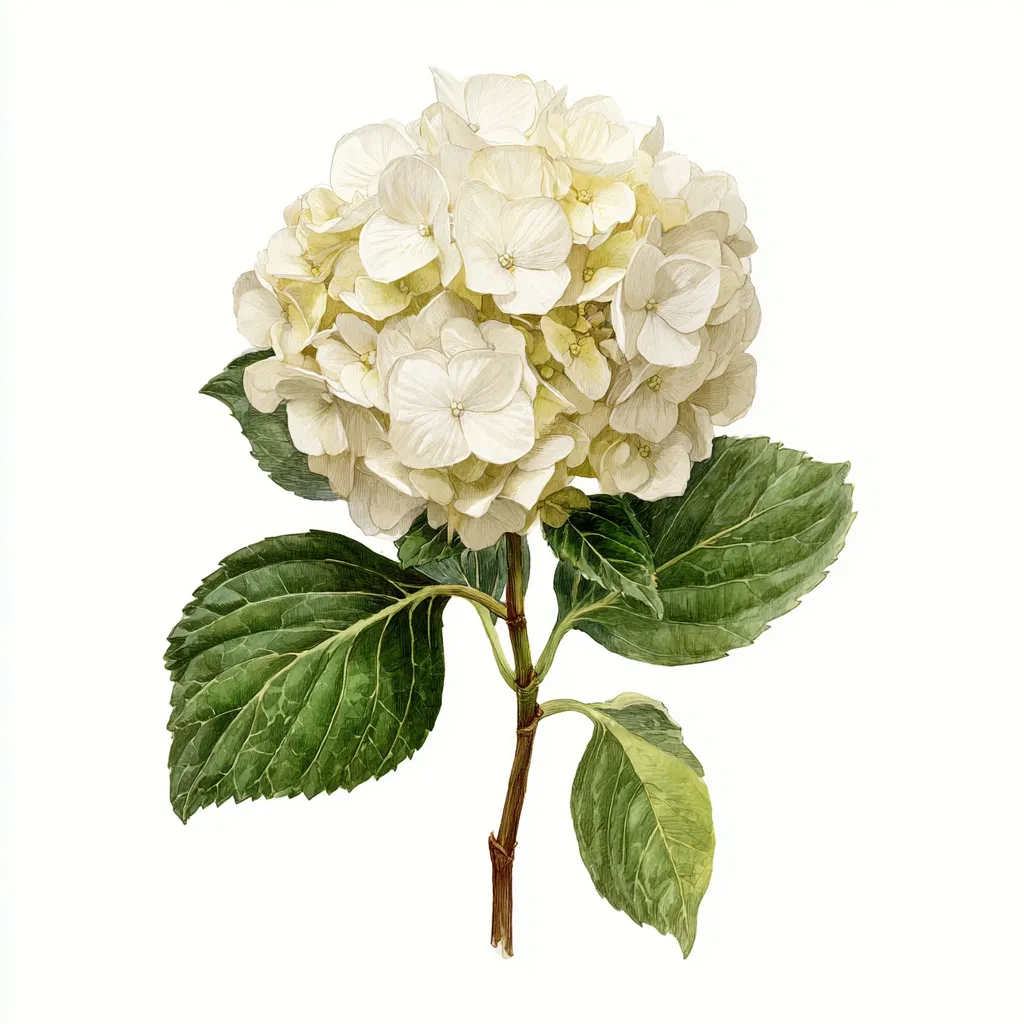 白の紫陽花