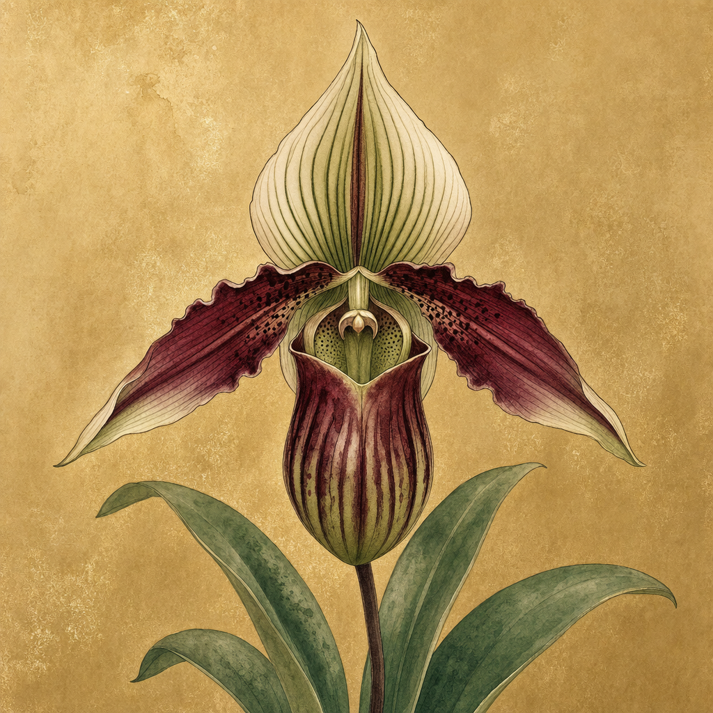パフィオペディラム（Paphiopedilum）